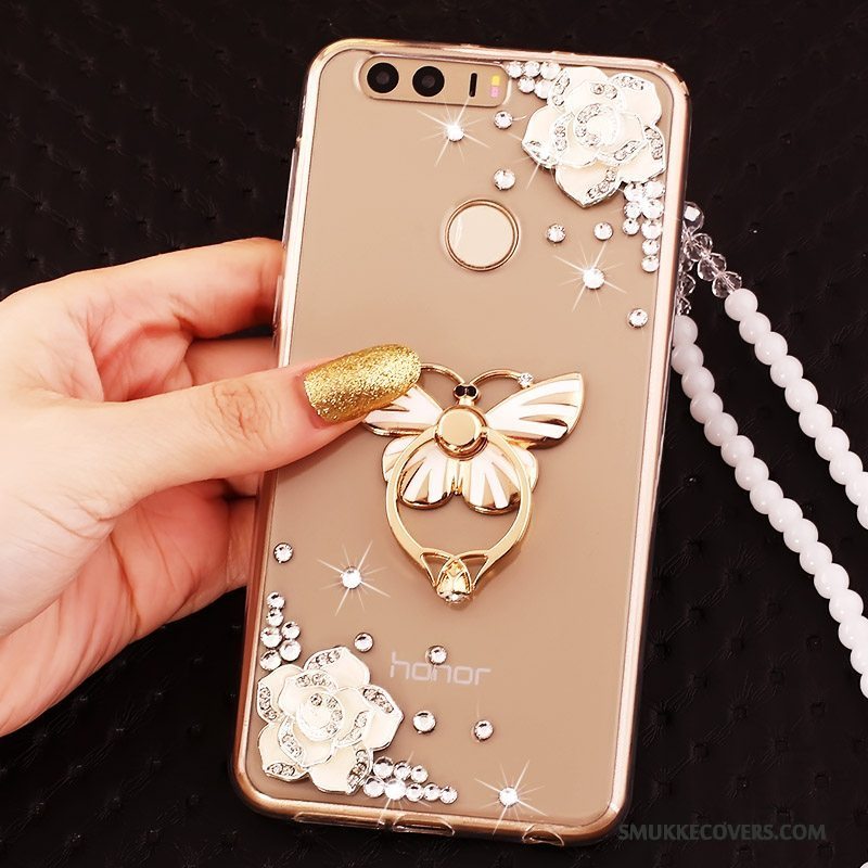 Etui Huawei P9 Strass Guld Ring, Cover Huawei P9 Beskyttelse Telefon