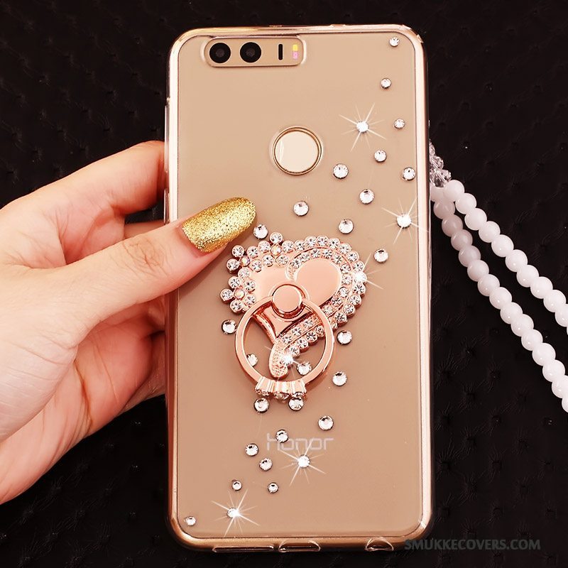 Etui Huawei P9 Strass Guld Ring, Cover Huawei P9 Beskyttelse Telefon