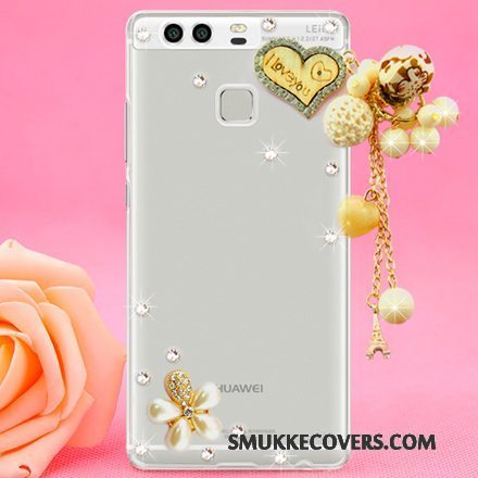 Etui Huawei P9 Strass Hård Telefon, Cover Huawei P9 Beskyttelse Gennemsigtig Tynd