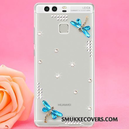 Etui Huawei P9 Strass Hård Telefon, Cover Huawei P9 Beskyttelse Gennemsigtig Tynd