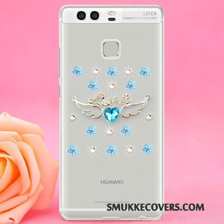 Etui Huawei P9 Strass Hård Telefon, Cover Huawei P9 Beskyttelse Gennemsigtig Tynd