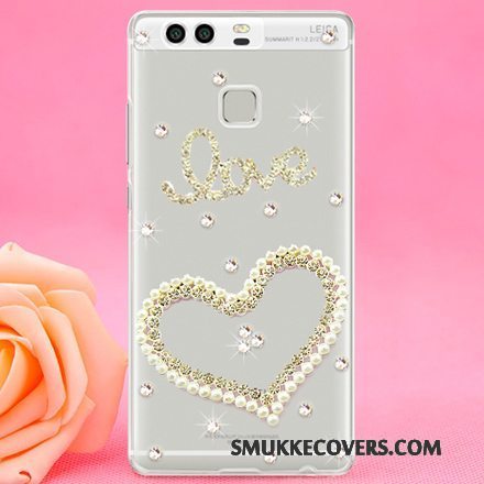 Etui Huawei P9 Strass Hård Telefon, Cover Huawei P9 Beskyttelse Gennemsigtig Tynd