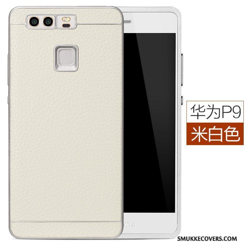 Etui Huawei P9 Tasker Telefonhøj, Cover Huawei P9 Læder Anti-fald Orange