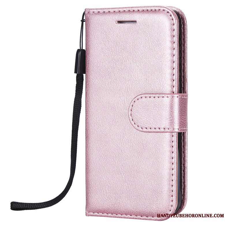 Etui Huawei Y5 2018 Blød Solid Farve Lilla, Cover Huawei Y5 2018 Læder Telefonanti-fald