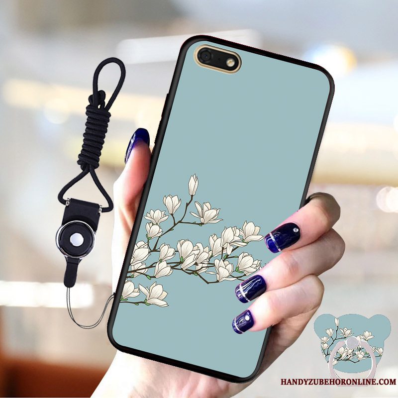 Etui Huawei Y5 2018 Blød Telefonblå, Cover Huawei Y5 2018 Mode