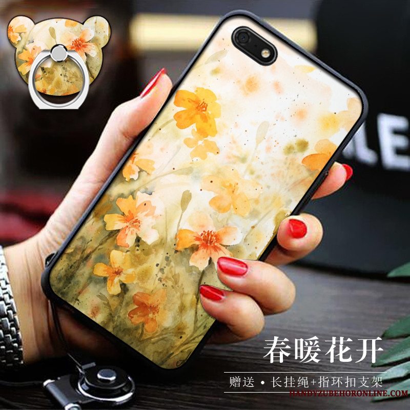 Etui Huawei Y5 2018 Blød Telefongul, Cover Huawei Y5 2018 Support Af Personlighed Trend