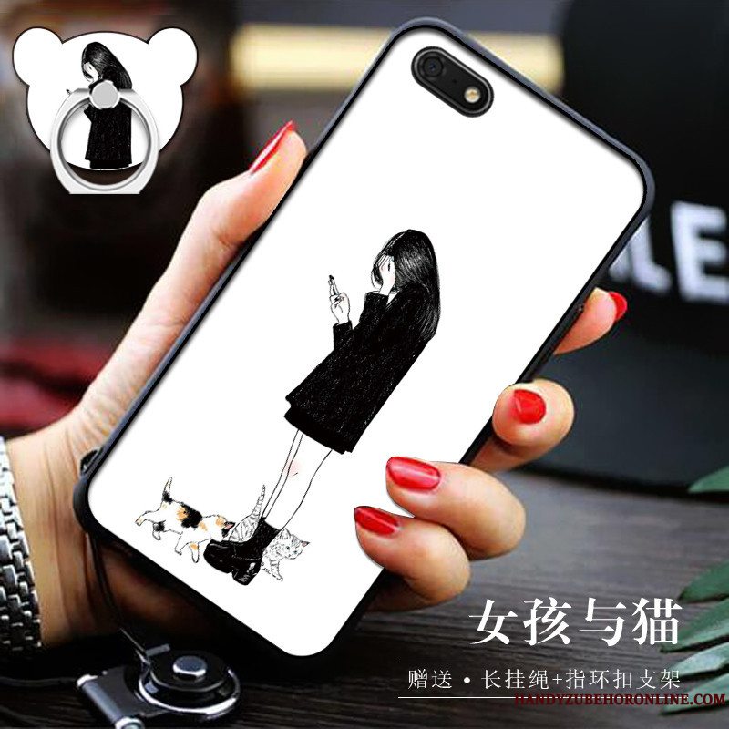 Etui Huawei Y5 2018 Blød Telefongul, Cover Huawei Y5 2018 Support Af Personlighed Trend