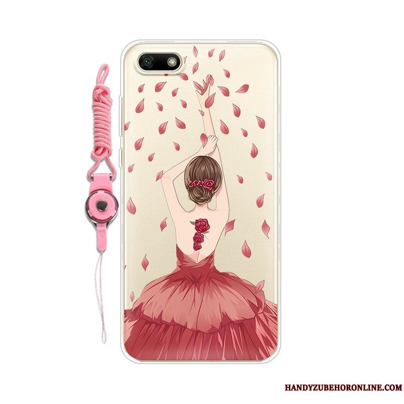 Etui Huawei Y5 2018 Blød Telefonhængende Ornamenter, Cover Huawei Y5 2018 Beskyttelse Lilla Tilpas