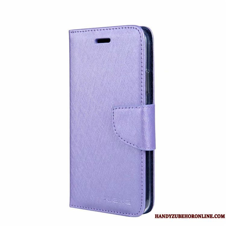 Etui Huawei Y5 2018 Folio Kort Lilla, Cover Huawei Y5 2018 Læder Telefonmåned