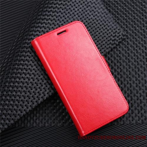 Etui Huawei Y5 2018 Folio Rød Telefon, Cover Huawei Y5 2018 Læder