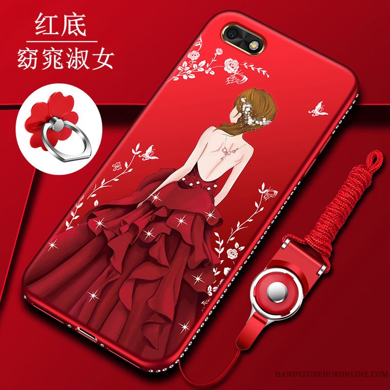 Etui Huawei Y5 2018 Kreativ Af Personlighed Rød, Cover Huawei Y5 2018 Tasker Telefontrend