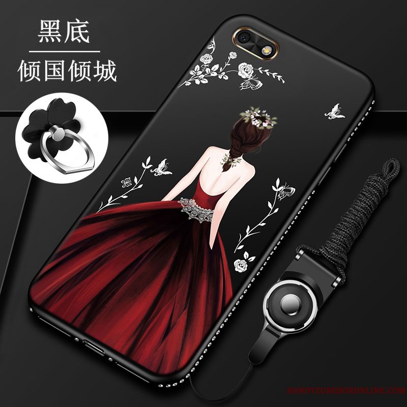 Etui Huawei Y5 2018 Kreativ Af Personlighed Rød, Cover Huawei Y5 2018 Tasker Telefontrend