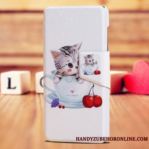 Etui Huawei Y5 2018 Læder Lilla, Cover Huawei Y5 2018 Beskyttelse