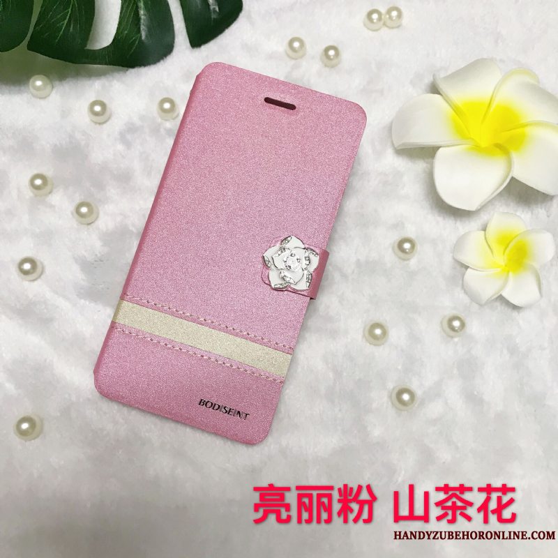 Etui Huawei Y5 2018 Læder Lyserød Telefon, Cover Huawei Y5 2018 Beskyttelse