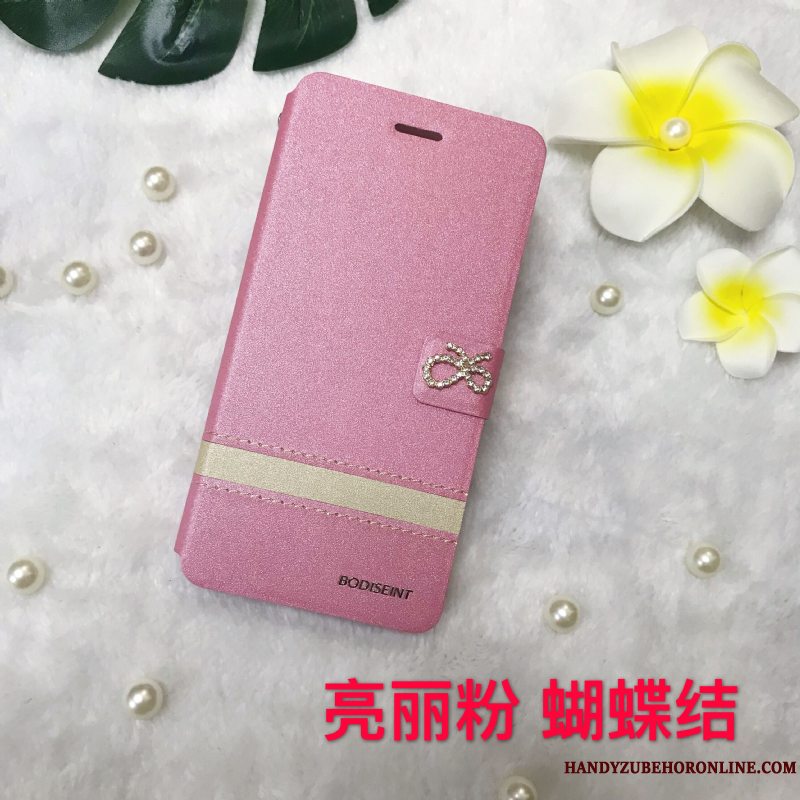 Etui Huawei Y5 2018 Læder Lyserød Telefon, Cover Huawei Y5 2018 Beskyttelse