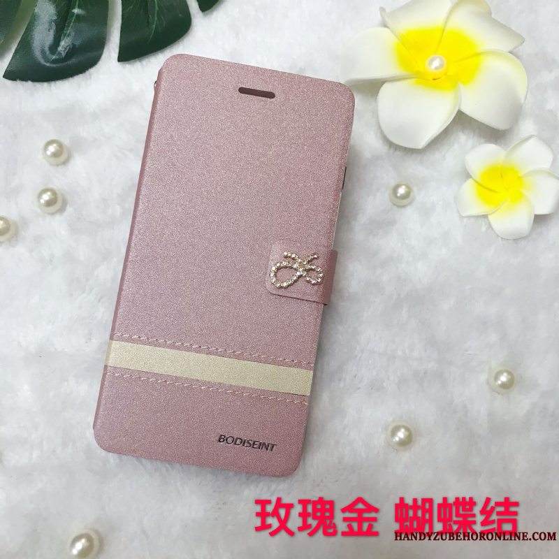 Etui Huawei Y5 2018 Læder Lyserød Telefon, Cover Huawei Y5 2018 Beskyttelse