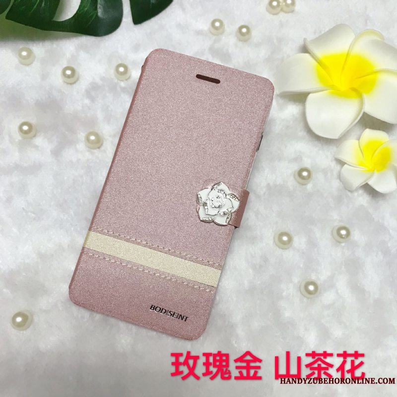 Etui Huawei Y5 2018 Læder Lyserød Telefon, Cover Huawei Y5 2018 Beskyttelse