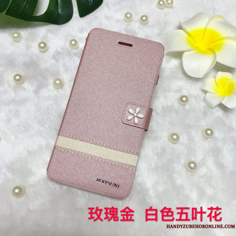 Etui Huawei Y5 2018 Læder Lyserød Telefon, Cover Huawei Y5 2018 Beskyttelse