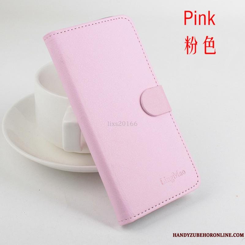 Etui Huawei Y5 2018 Læder Mønster Litchi, Cover Huawei Y5 2018 Beskyttelse Kort Blå