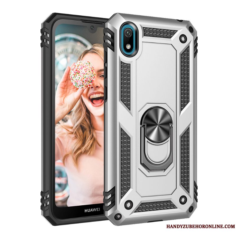 Etui Huawei Y5 2019 Blød Hård Guld, Cover Huawei Y5 2019 Beskyttelse Anti-fald