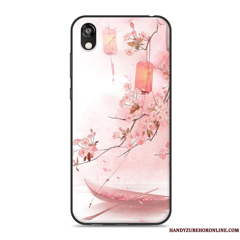 Etui Huawei Y5 2019 Blød Plomme Blomst Telefon, Cover Huawei Y5 2019 Silikone Simple Kinesisk Stil