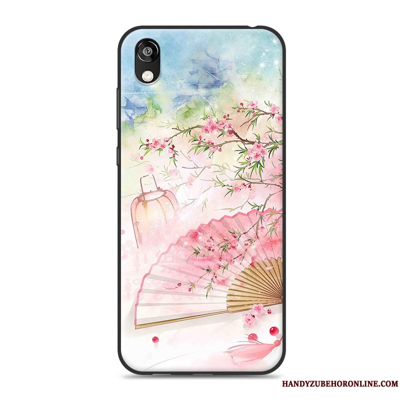 Etui Huawei Y5 2019 Blød Plomme Blomst Telefon, Cover Huawei Y5 2019 Silikone Simple Kinesisk Stil