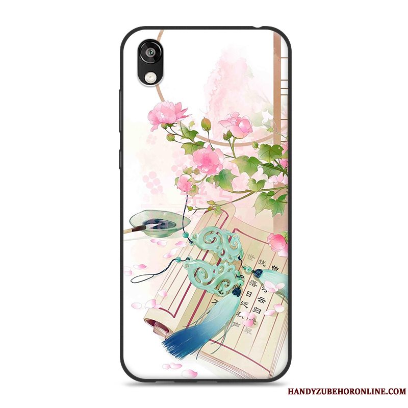 Etui Huawei Y5 2019 Blød Plomme Blomst Telefon, Cover Huawei Y5 2019 Silikone Simple Kinesisk Stil