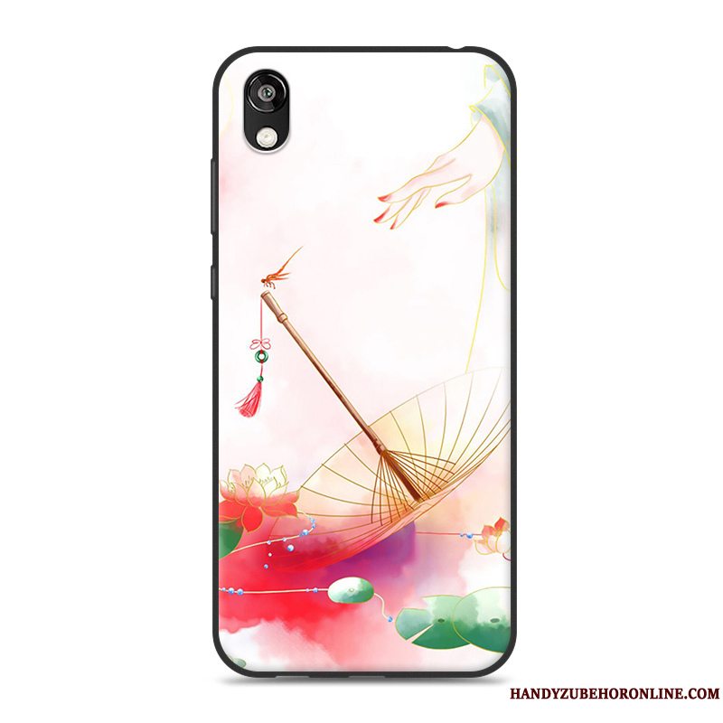 Etui Huawei Y5 2019 Blød Plomme Blomst Telefon, Cover Huawei Y5 2019 Silikone Simple Kinesisk Stil