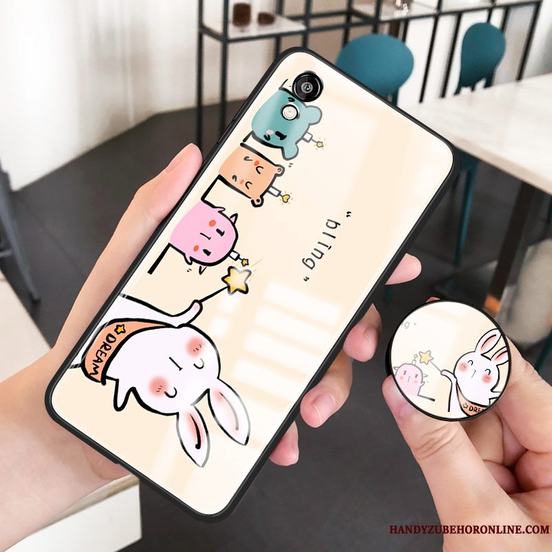 Etui Huawei Y5 2019 Cartoon Lyserød Lille Sektion, Cover Huawei Y5 2019 Beskyttelse Telefonglas