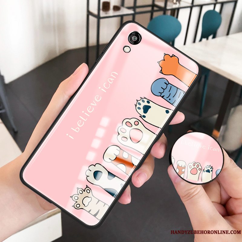 Etui Huawei Y5 2019 Cartoon Lyserød Lille Sektion, Cover Huawei Y5 2019 Beskyttelse Telefonglas