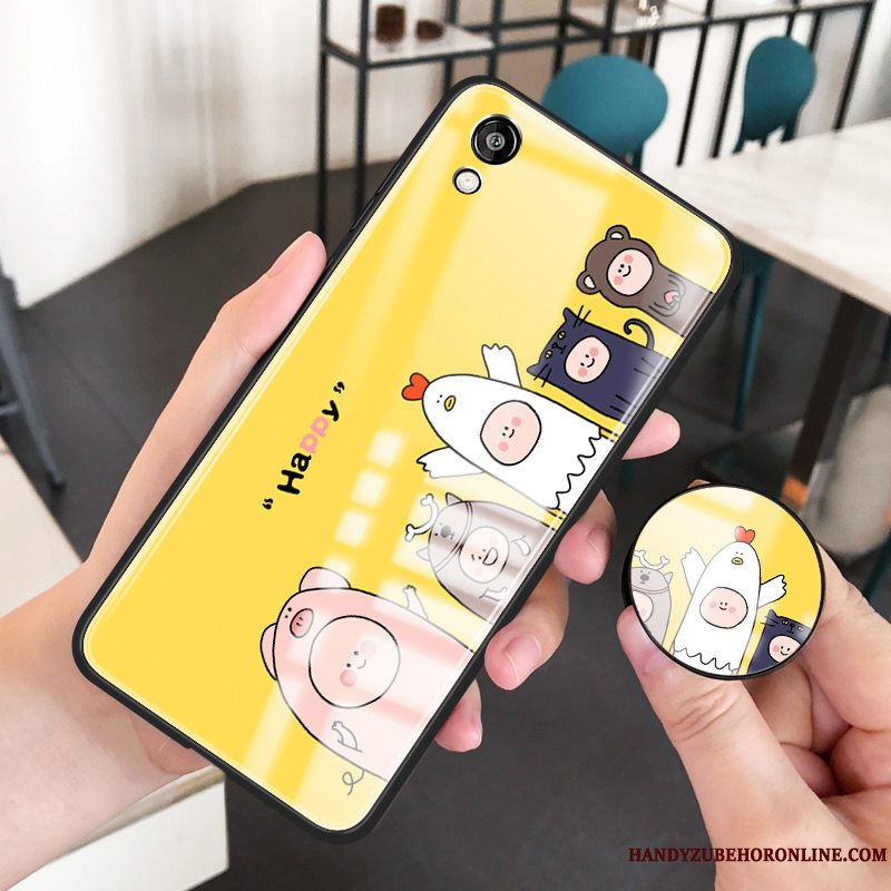 Etui Huawei Y5 2019 Cartoon Lyserød Lille Sektion, Cover Huawei Y5 2019 Beskyttelse Telefonglas