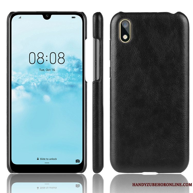 Etui Huawei Y5 2019 Læder Grå Telefon, Cover Huawei Y5 2019 Beskyttelse Litchi Mønster