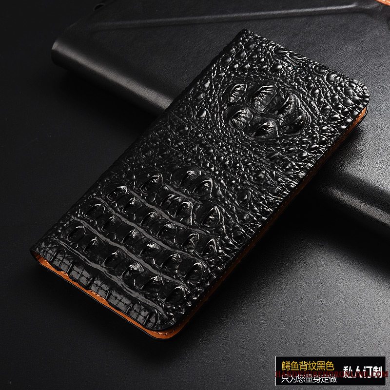 Etui Huawei Y5 2019 Læder Telefonsort, Cover Huawei Y5 2019