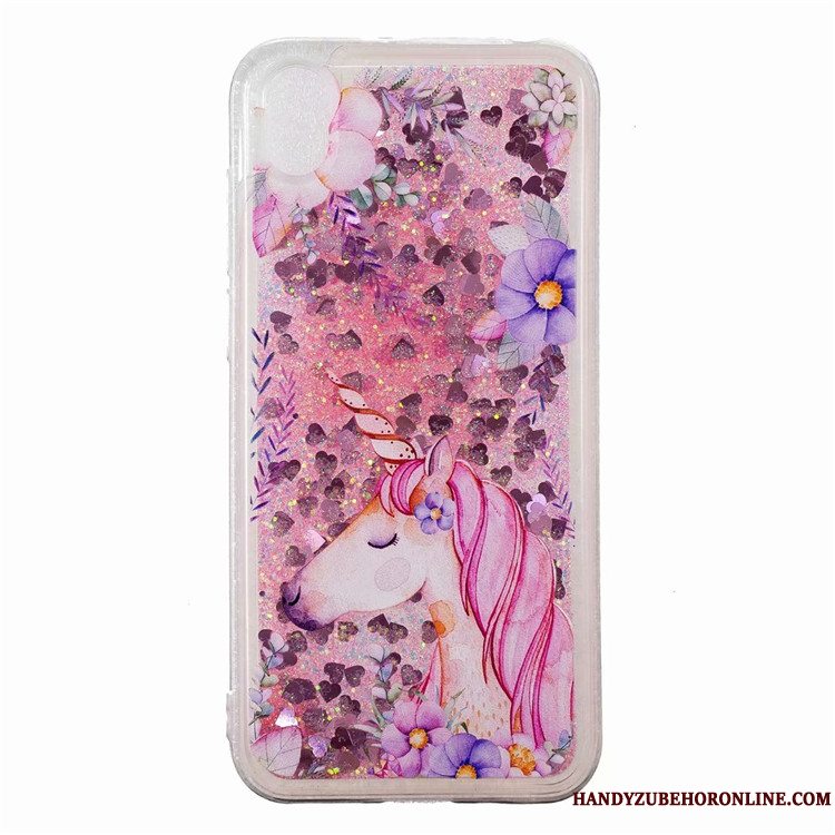 Etui Huawei Y5 2019 Mode Quicksand Lilla, Cover Huawei Y5 2019 Kreativ Telefontrend