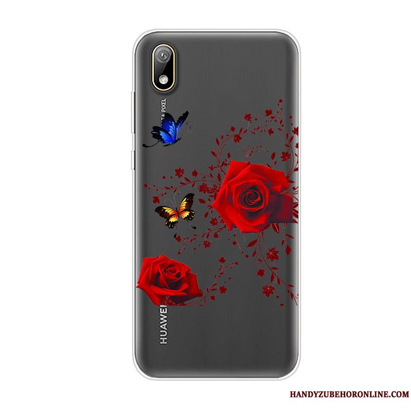 Etui Huawei Y5 2019 Silikone Sort Anti-fald, Cover Huawei Y5 2019 Cartoon Telefonsmuk