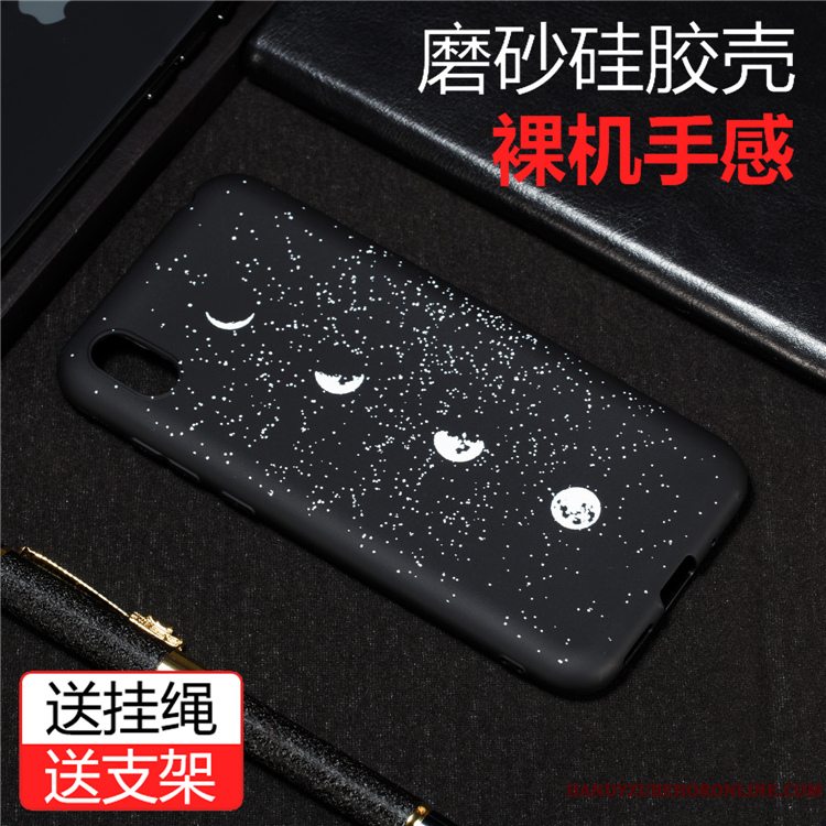 Etui Huawei Y5 2019 Silikone Telefonanti-fald, Cover Huawei Y5 2019 Beskyttelse Sort