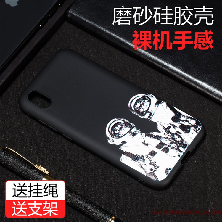 Etui Huawei Y5 2019 Silikone Telefonanti-fald, Cover Huawei Y5 2019 Beskyttelse Sort