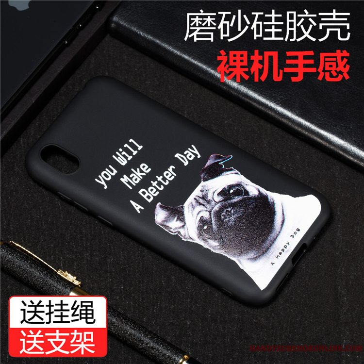 Etui Huawei Y5 2019 Silikone Telefonanti-fald, Cover Huawei Y5 2019 Beskyttelse Sort