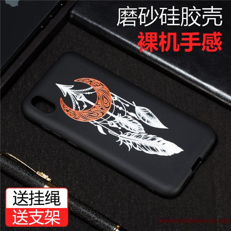 Etui Huawei Y5 2019 Silikone Telefonanti-fald, Cover Huawei Y5 2019 Beskyttelse Sort