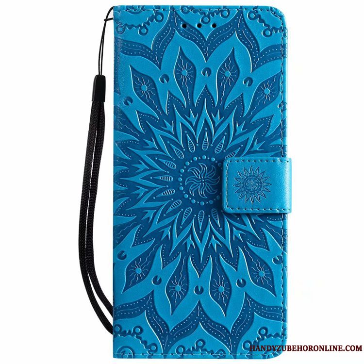 Etui Huawei Y5 2019 Tasker Lyserød Anti-fald, Cover Huawei Y5 2019 Læder Mønster Telefon