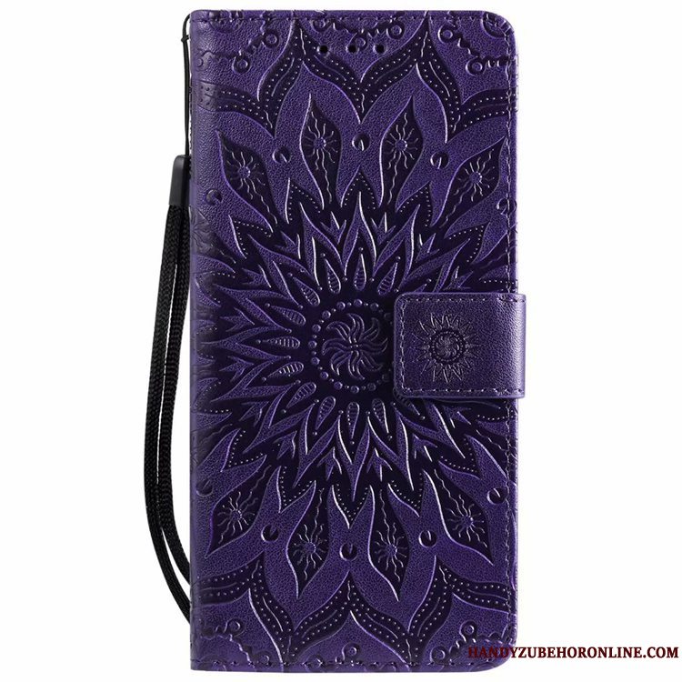 Etui Huawei Y5 2019 Tasker Lyserød Anti-fald, Cover Huawei Y5 2019 Læder Mønster Telefon