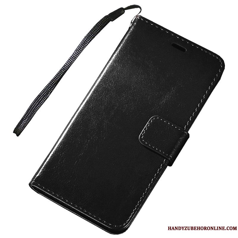 Etui Huawei Y6 2018 Beskyttelse Telefonblå, Cover Huawei Y6 2018 Læder Business