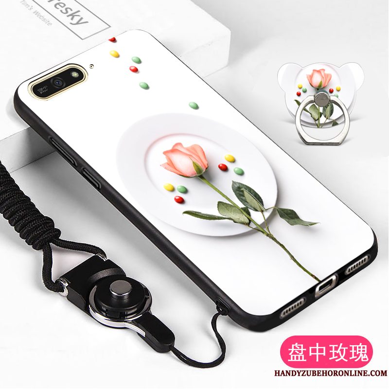 Etui Huawei Y6 2018 Blød Telefonhvid, Cover Huawei Y6 2018 Beskyttelse