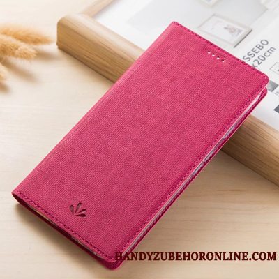 Etui Huawei Y6 2018 Læder Business Grå, Cover Huawei Y6 2018 Folio Kort Klud