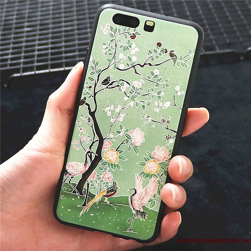 Etui Huawei Y6 2018 Silikone Anti-fald Kinesisk Stil, Cover Huawei Y6 2018 Tasker Telefonaf Personlighed