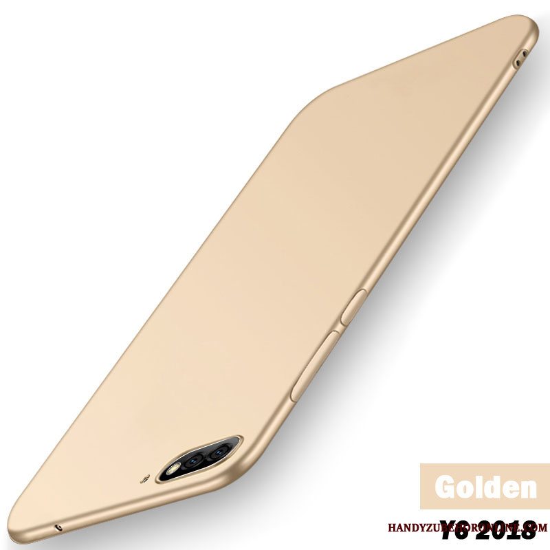 Etui Huawei Y6 2018 Tasker Rød Anti-fald, Cover Huawei Y6 2018 Beskyttelse Nubuck Telefon