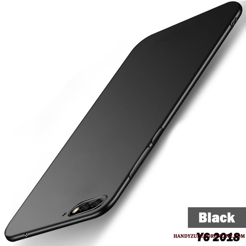 Etui Huawei Y6 2018 Tasker Rød Anti-fald, Cover Huawei Y6 2018 Beskyttelse Nubuck Telefon