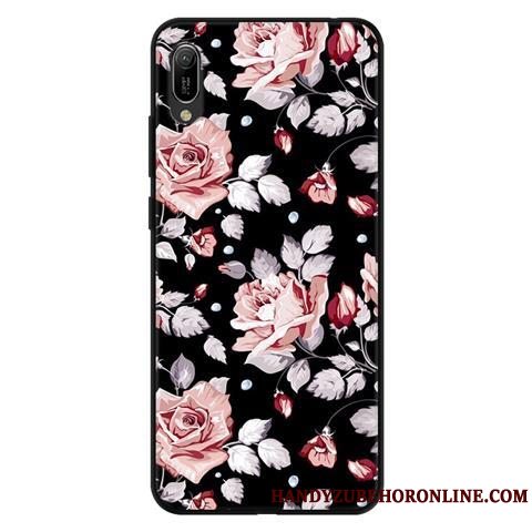 Etui Huawei Y6 2019 Beskyttelse Gaze Sort, Cover Huawei Y6 2019 Blød Nubuck Blonder