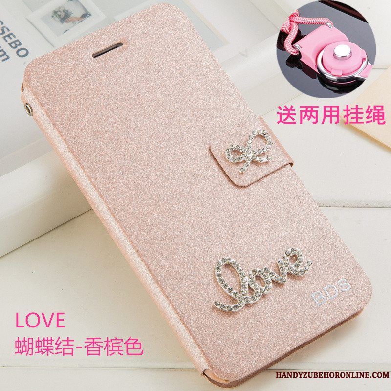 Etui Huawei Y6 2019 Beskyttelse Hvid Telefon, Cover Huawei Y6 2019 Læder Hængende Ornamenter Anti-fald