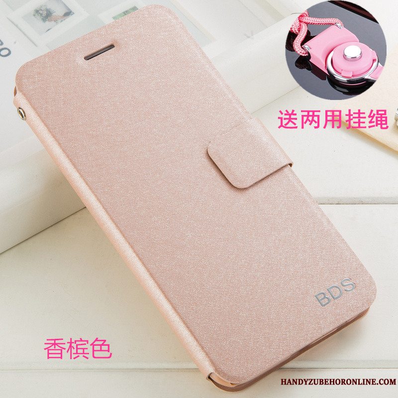 Etui Huawei Y6 2019 Beskyttelse Hvid Telefon, Cover Huawei Y6 2019 Læder Hængende Ornamenter Anti-fald